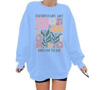 Elementary Art Teacher Team Sweatshirt humoristique pour la rentrée scolaire spéciale éducation spéciale Ela Teacher Shirt Unisexe, bleu ciel, M
