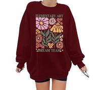 Elementary Art Teacher Team Sweatshirt humoristique pour la rentrée scolaire spéciale éducation spéciale Ela Teacher Shirt Unisexe, bordeaux, M