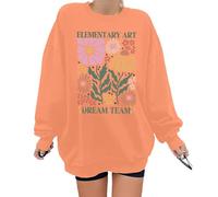 Elementary Art Teacher Team Sweatshirt humoristique pour la rentrée scolaire spéciale éducation spéciale Ela Teacher Shirt Unisexe, Hami Orange, M