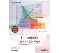 Elementary Linear Algebra – Version applications – Adaptation internationale – Édition révisée