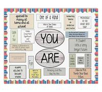 Elementary Poster Confidence Builder Canvas Wall-Art Kitchen Decor | Your fingerprint your voice your story matter belong here(Magnetic,12x18inch(30x45cm))