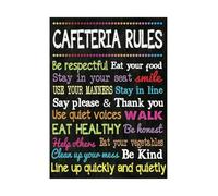 Elementary School Lunchroom Decor, Set of Encouraging Behavior Posters for Cafeteria Walls, Teacher Supplies for Classroom Management(Unframed,16x24inch(40x60cm))