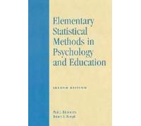Elementary Statistical Methods in Psychology and Education by Robert A. Forsyth Paul J. Blommers, Robert A. Forsyth (Auteur)