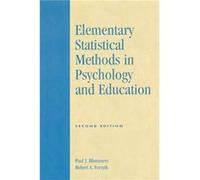 Elementary Statistical Methods in Psychology and Education by Robert A. Forsyth Paul J. Blommers, Robert A. Forsyth (Auteur)