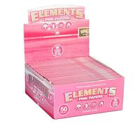 Elements - 50pc Display - Pink Rolling Papers - King Size Slim