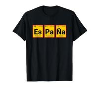 Éléments Chimiques du Tableau périodique Espagnol pour Nerds drôle Cool T-Shirt Graphique avec Valeur, Homme, Noir, L