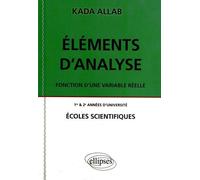 Eléments D'analyse - Fonction D'une Variable Réelle