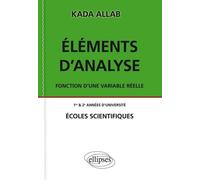Eléments D'analyse - Fonction D'une Variable Réelle