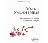 Eléments D'analyse Réelle - Rappels De Cours Illustrés Et Exercices Corrigés