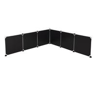 Éléments de cloison plastique - KERBL - 81744 - 6 éléments 35x35 cm - Noir - Extensible (12 raccords)