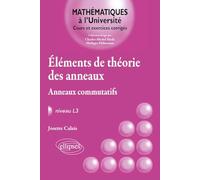 Eléments De La Théorie Des Anneaux - Anneaux Commutatifs, Niveau L3