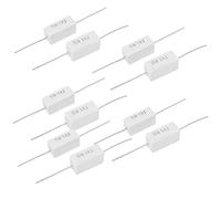 Éléments de limitation du courant 10 Pcs Résistances Fixes 5W Watt 1 Ohm J Résistances de Puissance en Ciment Céramique Résistance Blanc