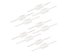 Éléments de limitation du courant 10 pièces résistances fixes 5W Watt 10 Ohm J résistances de puissance en ciment céramique résistance blanc