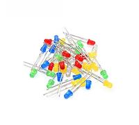 Éléments de limitation du courant 100 PC/Lot 5 MM F3 3mm LED Diode Lumière Assortiment Kit Vert Bleu Blanc Jaune Rouge Composant DIY kit (Color : 10colorsx10pcs)