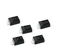 Éléments de limitation du courant 100 pièces SMD Schottky Barrière Redresseur Diode ES1J E1J DSK34 K34 DSK24 K24 FR107 F1M 1N4007 A7 1N4148W T4 20-100V SOD-123FL (Color : Dark Brown)