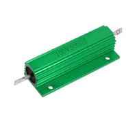 Éléments de limitation du courant 100W 500 Ohms Résistance logée enroulée en fil de coque en aluminium vert (100W 500 ohmios de aluminium Verde carcasa de alambre de la resistencia de la herida