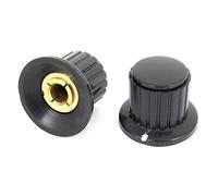 Éléments de limitation du courant 2 pièces résistances variables poignée nervurée noire 6mm arbre fendu potentiomètre potentiomètres boutons de commande