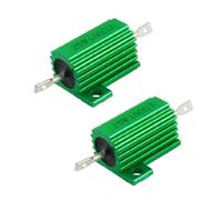 Éléments de limitation du courant 25W 100 Ohms Résistances bobinées en aluminium vert 2 pièces (25W 100 Ohmios Aluminio verde con resistencias bobinadas 2 piezas