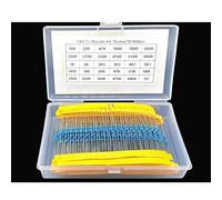 Éléments de limitation du courant 30 valeurs 1/4W 1% résistances à film métallique 5-Band-Code 10R-1M Chaque 20 pièces Total 600 pièces Kit de résistance avec boîte
