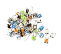 Éléments de limitation du courant 40 Pcs 2K 10K 50K 100K Ohm Potentiomètre Résistances Réglables Rhéostats (40 piezas 2K 10K 50K 100K Ohm Potenciómetro résistances ajustables Reóstatos