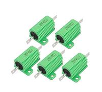 Éléments de limitation du courant 5 pièces résistances fixes vertes 40 ohms 25 watts résistances simples montées sur châssis en aluminium résistance bobinée