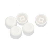 Éléments de limitation du courant 5 pièces rondes résistances variables en forme de boutons tactiles couvre protecteur blanc for potentiomètres 13x7.7mm interrupteur tactile