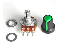 Éléments de limitation du courant 5 Set WH148 potentiomètre 1K 2K 5K 10K 20K 50K 100K 250K 1M avec capuchon de bouton vert AG2 Kit de potentiomètres linéaires 15mm 3pin (Size : 2K Ohm)