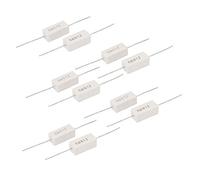 Éléments de limitation du courant 5W 1 résistances fixes Ohm 5% tolérance radiale axia-l plomb bobiné céramique ciment puissance résistances simples résistance 10 pièces