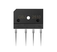 Éléments de limitation du courant Diode de redressement de pont, GBJ2510 25A 1000V Diodes électroniques au silicium, 4 broches (Size : 50Pcs)