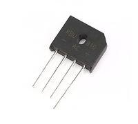 Éléments de limitation du courant Diode de redressement de pont, KBU808 8A 800V/ KBU810 8A 1000V, Diodes électroniques au silicium, 4 broches (Color : 100pcs, Size : KBU810)