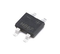 Éléments de limitation du courant Diode de redressement de pont, MB6F 0,5 A 600 V/MB10F 0,8 A 1000 V, Diodes électroniques au silicium, 4 broches (Color : 200pcs, Size : MB6F)