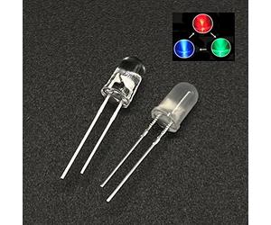 Éléments de limitation du courant F5 F3 3mm 5mm Rapide/Lent RVB Flash Rouge Vert Bleu Arc-En-Ciel Multi Couleur Diode Électroluminescente Ronde LED Couleur (Color : F3 Slow -Transparent)