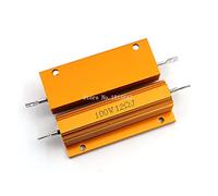 Éléments de limitation du courant RX24 100W 12R 12RJ coque métallique aluminium or résistance haute puissance dissipateur thermique résistance dorée dissipateur thermique résistance 100 Watt 12 ohm