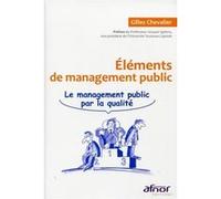 Éléments de management public: Le management public par la qualité.