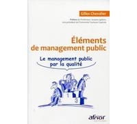 Éléments de management public: Le management public par la qualité.