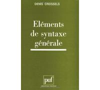 Éléments de syntaxe générale