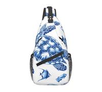 Éléments du Monde sous-Marin De La Mer Bleue Sac À Bandoulière Léger Pochette Epaule Multifonctionnel Sac Poitrine pour Homme Randonnée Cyclisme