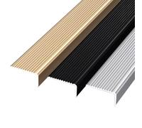 Éléments Essentiels pour la Maison, Nez de Marche en métal de 122 cm (48 po), Bordure antidérapante en Aluminium pour la Protection des escaliers intérieurs et extérieurs, Protecti