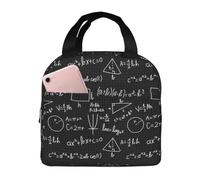 Éléments Mathématiques Sac Déjeuner Réutilisable Sac Repas Avec Feuille D'Aluminium Sacs Dejeuner Pour Bureau Pique-Nique Femme 22X20X13Cm