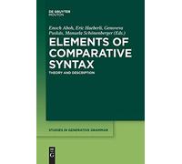 Elements Of Comparative Syntax