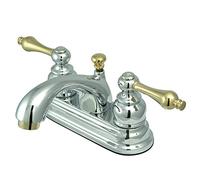 Elements of Design EB2604AL Robinet central avec poignée à levier Chromé/laiton poli 10,2 cm