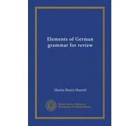Elements of German grammar for review