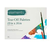 Elements Palette à déchirer - 40 feuilles de palette de peinture jetables, surface de mélange pour peinture à l'huile ou acrylique - 30,5 x 40,6 cm
