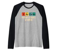 Éléments primaires de l'humour Science Funny Sarcasm S AR Ca SM Manche Raglan
