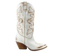 Elena Iachi - Stivale Texano E2000 - Femme - Chaussures - Blanc - Taille: 37 1/2 EU