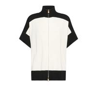 Elena Mirò - Cardigan Manches Courtes en Maille Viscose - Femme - Pulls - Noir - Taille: 42 FR