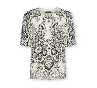 Elena Mirò - Maille Imprimée en Mélange de Coton - Femme - Pulls - Noir - Taille: 44 FR