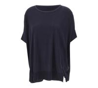 Elena Mirò - Pull en maille côtelée à col rond - Femme - Pulls - Bleu - Taille: 40 FR
