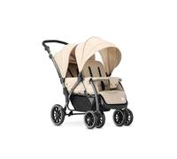 Elena Poussette Duo Tandem pour Enfants - Double Duett avec Harnais 5 points et Ajustable à 4 ans - avec housse de pluie (Nougat)