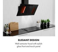 Eleonora 90 hotte aspirante 420 m³/h panneau tactile éclairage d'ambiance CEE A++ A++
